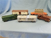 5 Lionel "H" Scale Train Cars