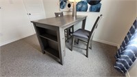 3PC COUNTER-HEIGHT TABLE & STOOLS