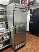 True S/S Single Dr Upright Freezer on Wheels