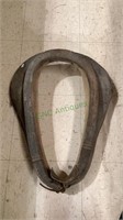 Large leather horse collar in relatively good