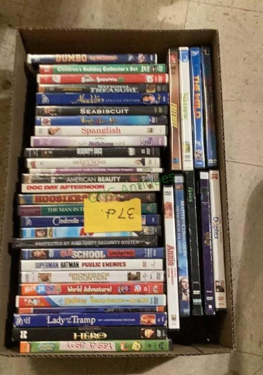 Box of 37 DVDs includes titles such as National