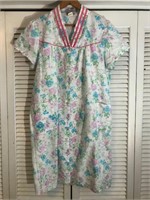 VINTAGE LATI FASHION FLORAL HOUSECOAT XL