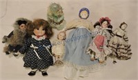 Lot of 7 porcelain dolls