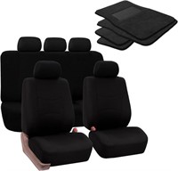 (N) FH Group Car Seat Covers Flat Cloth Full Set â