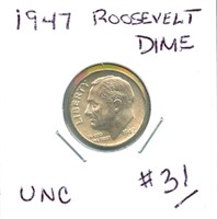 1947 Roosevelt Dime - Uncirculated