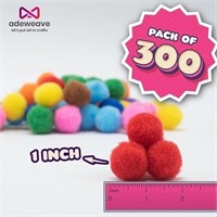 Multicolor Pompoms for Crafts 300Pcs