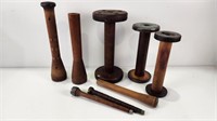 (8) Antique Spools/Spindles