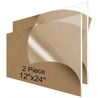 Acrylic Plexiglass Sheet 12x24 In 2 Piece