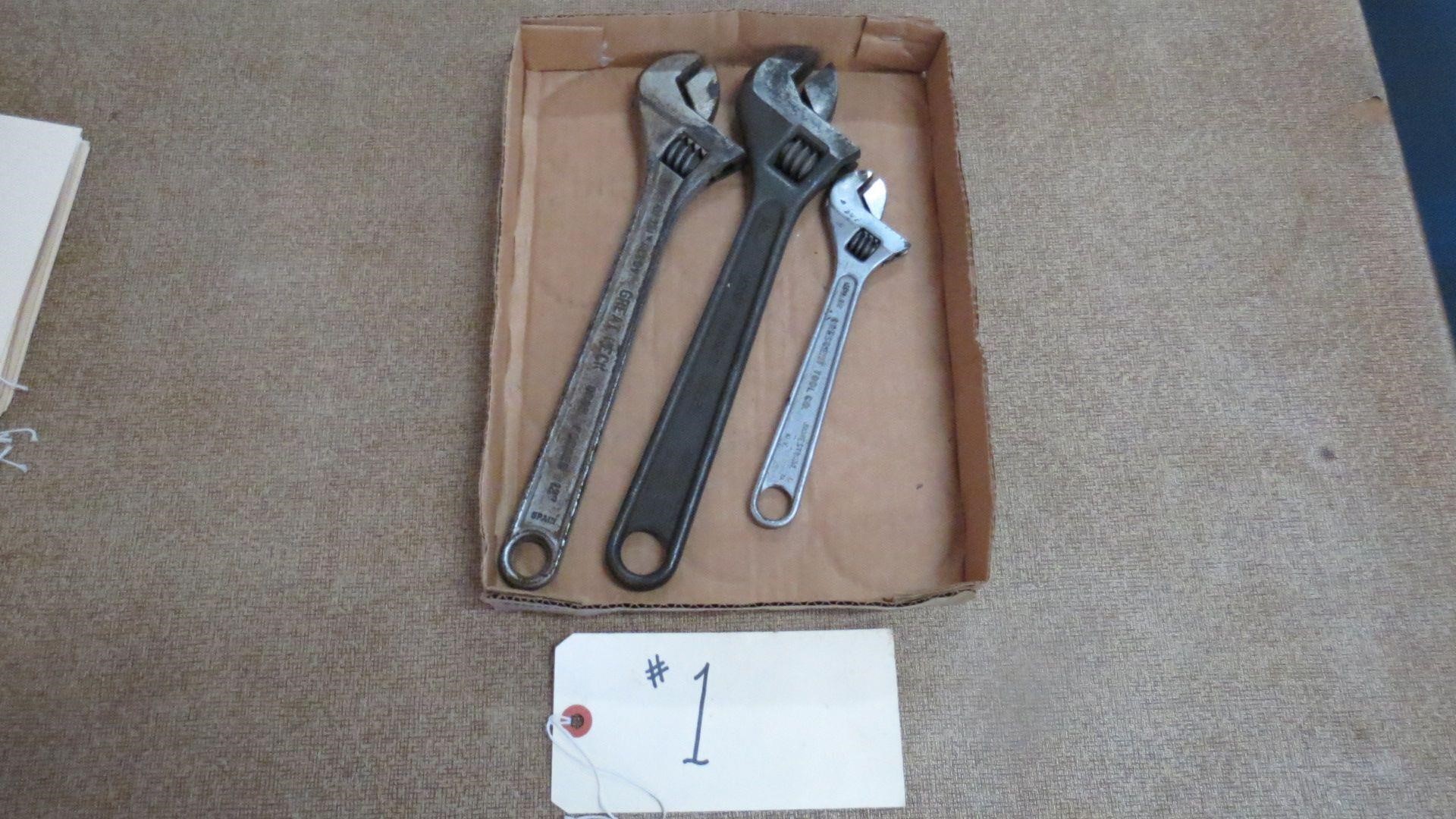 3 CRESCENT WRENCHES