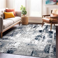 Rugshop Contemporary Abstract Distressed Area Rug