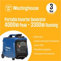 Westinghouse iGen4000DFc Dual Fuel Generator