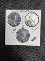 1943 Steel Cents PDS