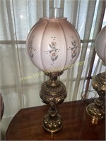 Hand painted magnolia lamp