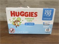 Case of Huggies baby wipes