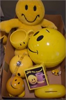 Large Group of 1970s Smiley Face Items