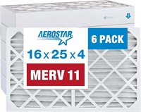 Aerostar 16x25x4 MERV 11 Pleated Air Filter