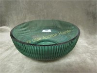 1960's jeannette glass Teal Ribbed Design Bowl