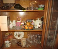 Glassware, decorative items, misc.