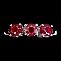 Heated Round Ruby 4mm Gemstone 925 Sterling Silver