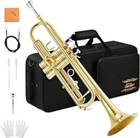 Eastar Bb Standard Trumpet Set for Beginner, Brass