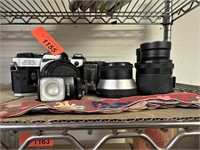 CANON AE-1 PROGRAM CAMERA & LENSES MISC