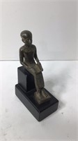 Vintage Bronze Egyptian Statuette Of Imhotep UJC