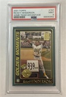 2001 Topps G. Moments #787 Rickey Henderson PSA 9!