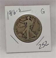 1916-S Half Dollar G