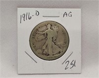 1916-D Half Dollar AG