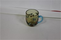 An Amber Colour Miniature Glass Cup