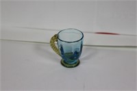 A Teal Blue Miniature Glass Cup