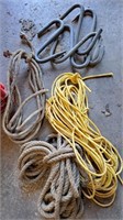 Meat hooks and rope