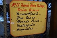 Vintage NSW railways sign,