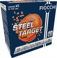 Fiocchi 12S1187 Steel Target  12 Gauge 2.75 1 18 o