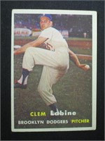 1957 TOPPS #53 CLEM LABINE BROOKLYN DODGERS