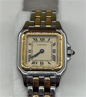Cartier Panther 18k gold yellow gold steel beige