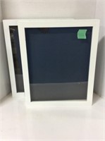 2 White Framed Shadow Box Displays