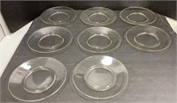 8 Plates Glass Clear