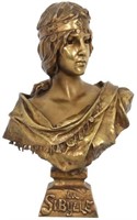 Emmanuel Villanis Bronze Bust – La Sibylle