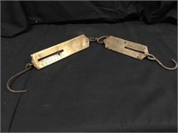 Two Brass Kitchen Meat Scales
