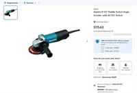 C1196  Makita Angle Grinder, 4-1/2