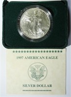 1997 UNC AMERICAN SILVER EAGLE IN OGP