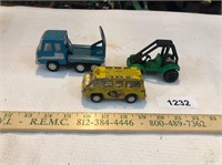 1970 Tootsie Toy Bus + Other Metal Toys