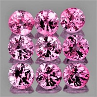 Natural Burma Pink Spinel 9 Pcs {Flawless-VVS1}