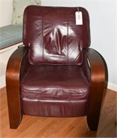 La-Z-Boy leather open arm reclining chair 34”