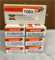 (7) BOXES 140 ROUNDS WINCHESTER 375 200 GR. AMMO