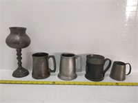 19th century Pewter assorted