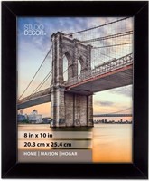 8 x 10 Flat Wall Picture Frame  Black