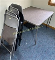Card Table & Folding Chairs