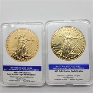 REPLICA'S 1933 DOUBLE EAGLES LAYERED 24K GOLD